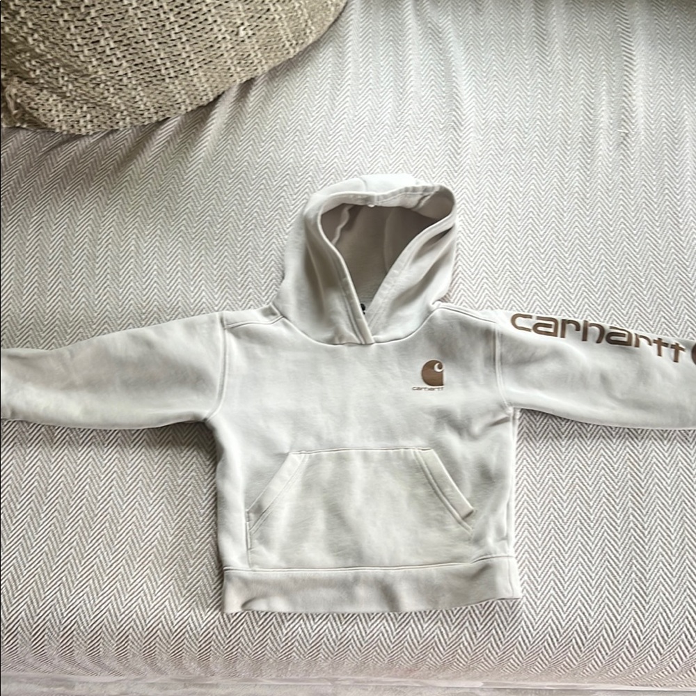 Carhartt White Hoodie Sweatshirt Pullover